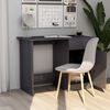 vidaXL Desk High Gloss Grey 100x50x76 cm Engineered Wood