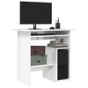 vidaXL Desk High Gloss White 80x45x74 cm Engineered Wood