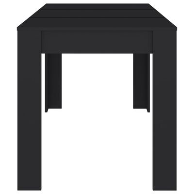vidaXL Dining Table Black 140x74.5x76 cm Engineered Wood