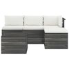 vidaXL 5 Piece Garden Pallet Lounge Set with Cushions Solid Pinewood