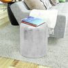 vidaXL Hammered Aluminium Stool/Side Table Silver