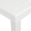 vidaXL Garden Table White 220x90x72 cm Plastic Rattan Look