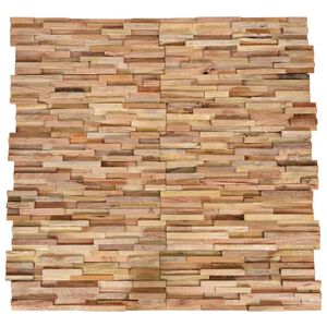 vidaXL 3D Wall Cladding Panels 10 pcs 1.08 m&sup2; Solid Teak Wood