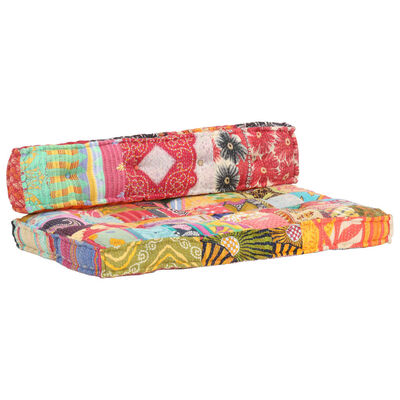 vidaXL Pallet Sofa Cushion Multicolour Fabric Patchwork