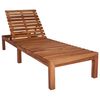 vidaXL Sun Lounger Solid Teak Wood