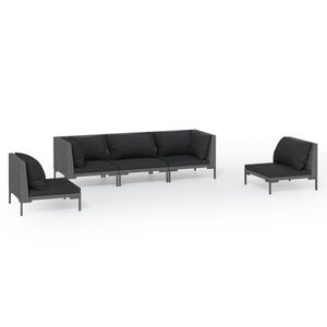 vidaXL Garden Lounge Set | Dark grey and black