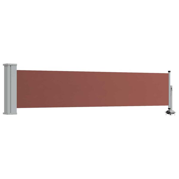 vidaXL Patio Retractable Side Awning 60x300 cm Brown