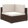 vidaXL 8 Piece Garden Lounge Set with Cushions Poly Rattan Brown