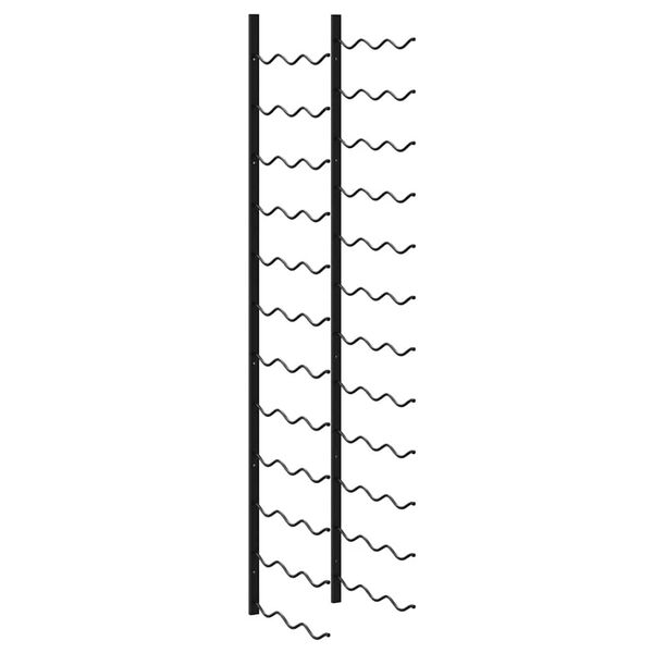 vidaXL Wall-mounted Wine Racks for 72 Bottles 2 pcs Black Iron