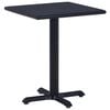 vidaXL Garden Table | Black | Metal, plastic wood | 60x60 | Durable