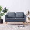vidaXL Sofa 2-Seater Fabric Dark Grey
