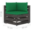 vidaXL 7 Piece Garden Lounge Set with Cushions Grey Impregnated Wood
