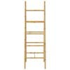 vidaXL Double Towel Ladder with 5 Rungs Bamboo 50x160 cm