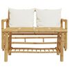 vidaXL 2 Piece Garden Sofa Set with Cushions Bamboo