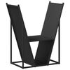 vidaXL Firewood Rack Black 69.5x35x81 cm Cold-rolled steel