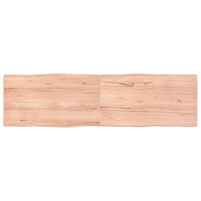 vidaXL Table Top Light Brown 180x50x(2-4)cm Treated Solid Wood Live Edge