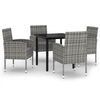 vidaXL 5 Piece Garden Dining Set Anthracite