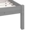 vidaXL Bed Frame without Mattress Grey Solid Wood 160x200 cm