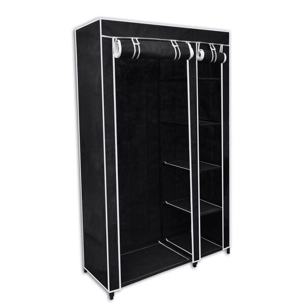 vidaXL Folding Wardrobe Black 110x45x175 cm