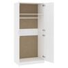 vidaXL Wardrobe White 90x52x200 cm Engineered Wood