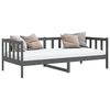 vidaXL Day Bed without Mattress Grey Solid Wood Pine 90x200cm