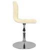 vidaXL Swivel Dining Chairs 2 pcs Cream Fabric