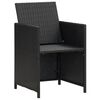 vidaXL Garden Chairs 2 pcs with Cushions and Pillows Poly Rattan Black