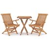 vidaXL Garden Dining Set | Teak | Smoothly sanded teak hardwood | Medium