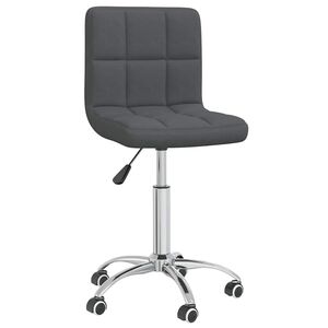 vidaXL Swivel Office Chair Dark Grey Fabric