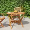 vidaXL Folding Garden Table 90x75 cm Solid Wood Acacia