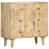 vidaXL Drawer Cabinet 75x35x75 cm Solid Mango Wood