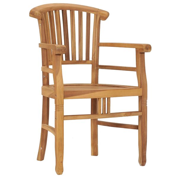 vidaXL 7 Piece Garden Dining Set Solid Teak Wood