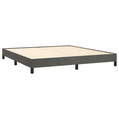 vidaXL Bed Frame without Mattress Dark Grey 183x203 cm King Velvet