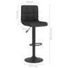 vidaXL Bar Stool Black Fabric