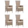 vidaXL 7 Piece Garden Dining Set Beige