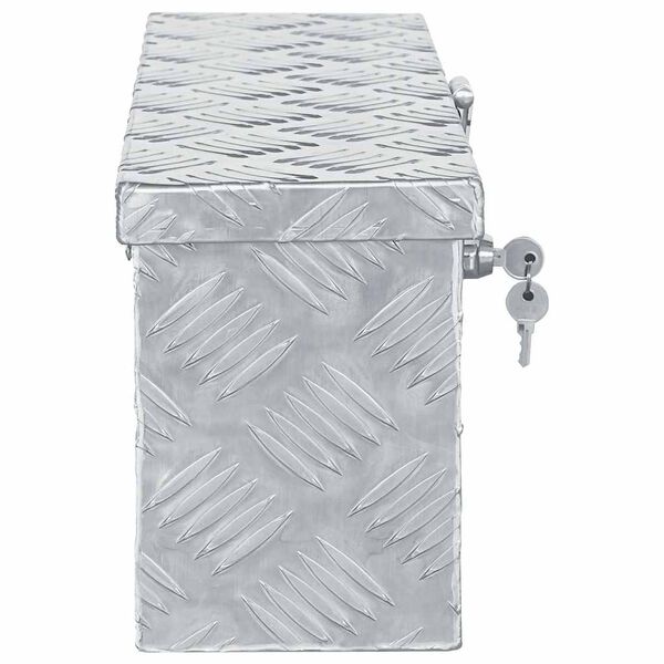 vidaXL Aluminium Box 48.5x14x20 cm Silver