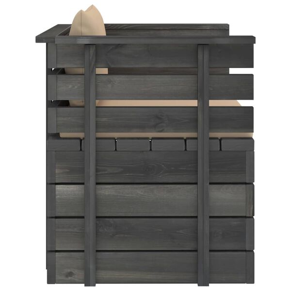 vidaXL 12 Piece Garden Pallet Lounge Set with Cushions Solid Pinewood