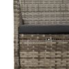 vidaXL 4 Piece Garden Lounge Set with Cushions Grey Poly Rattan