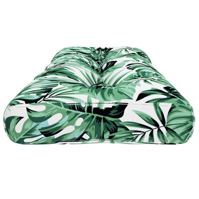 vidaXL Pallet Cushion Leaf Pattern 120x40x12 cm Fabric