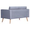 vidaXL Sofa 2-Seater Fabric Light Grey
