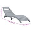 vidaXL Sun Lounger with Cushion Grey Solid Acacia Wood