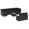 vidaXL Patio Sofa Set 10-Seaters Black