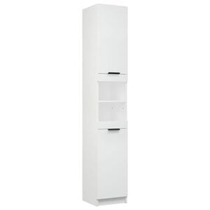 vidaXL Bathroom Cabinet White 32x34x188,5 cm Engineered Wood