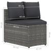 vidaXL 2 Piece Garden Sofa Set with Cushions Poly Rattan Grey