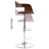 vidaXL Bar Stool Plywood and Grey Fabric