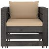 vidaXL 8 Piece Garden Lounge Set with Cushions Grey Impregnated Wood