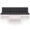 vidaXL 4 Piece Garden Lounge Set with Cushions Solid Pinewood