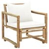 vidaXL Garden Chairs 2 pcs with Cushions and Pillows Bamboo