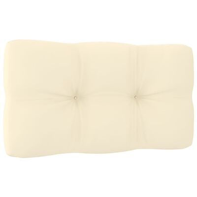 vidaXL Garden Corner Sofa with Cream Cushions Solid Pinewood