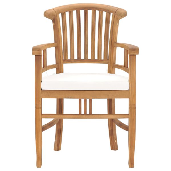 vidaXL 5 Piece Garden Dining Set with Cushions Solid Teak Wood